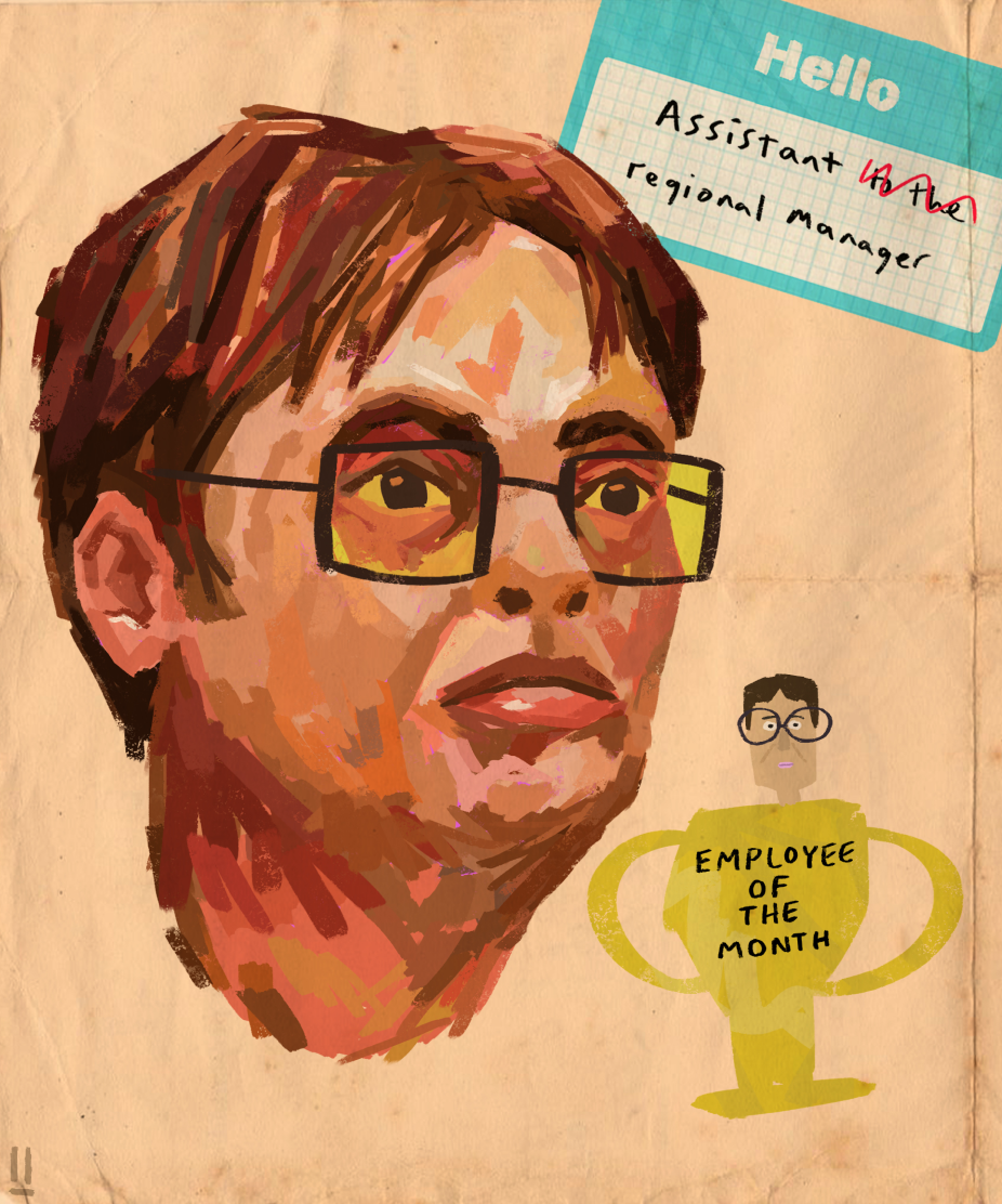 dwight shrute painting